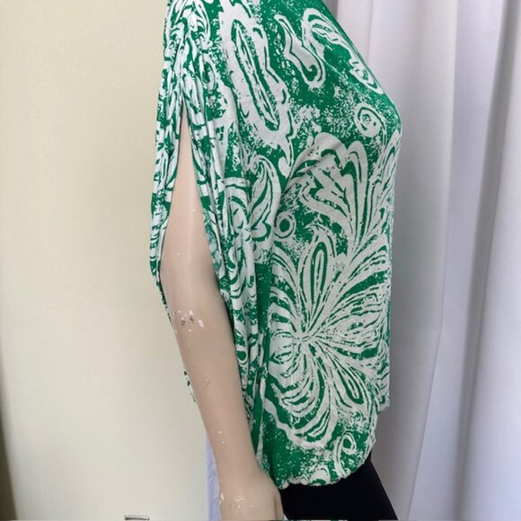 INC International Concept Green Women's Sleeveless One-Shoulder Top - Picture 3 of 7